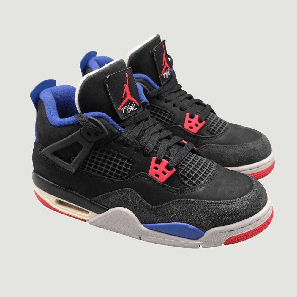 Jordan 4 Retro What The 7Y Black Blue Red IB4171-003 Basketball Sneakers